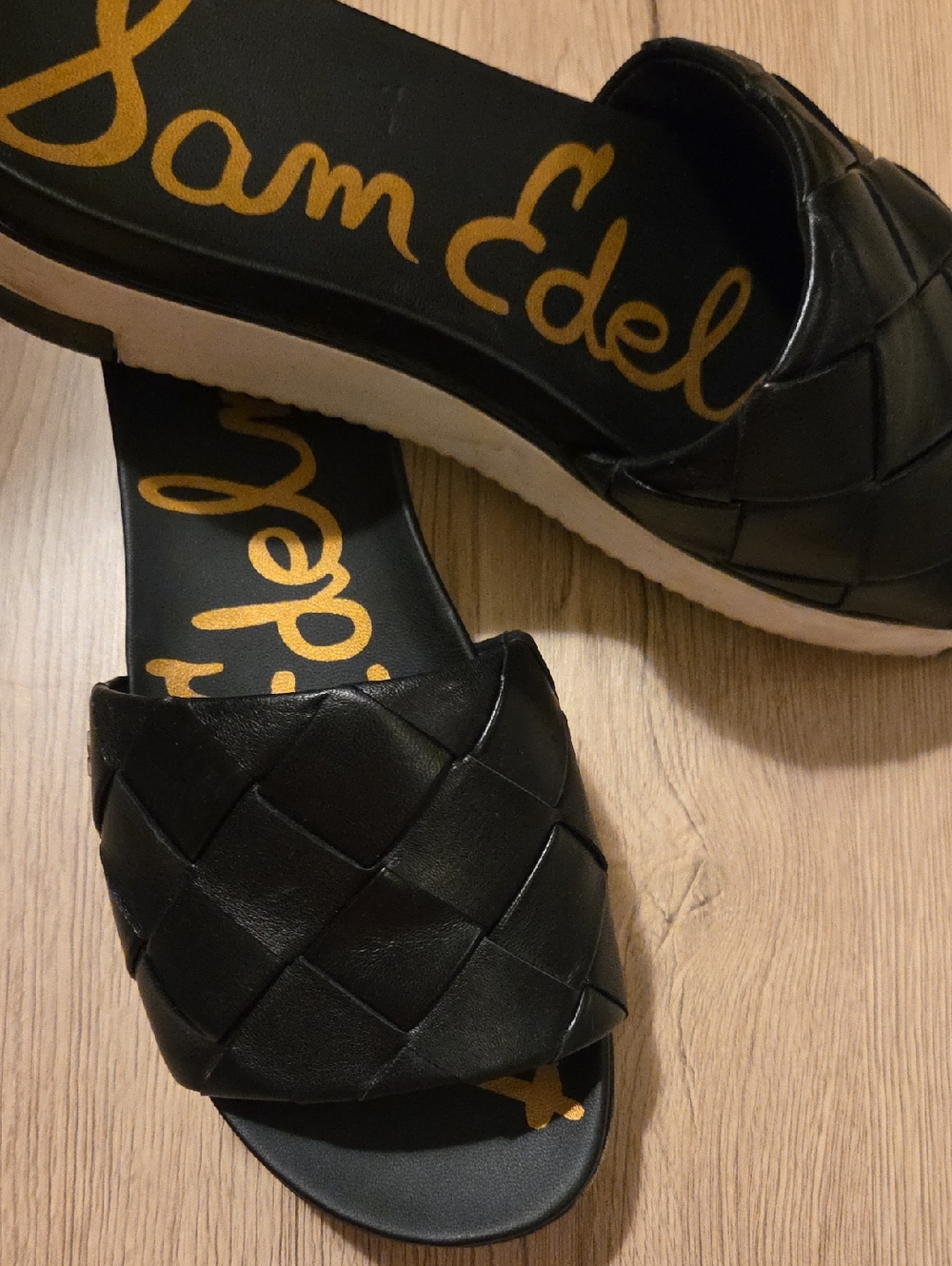 Sam Edelman Black Sandals Sz 7.5 - Picture 2 of 10